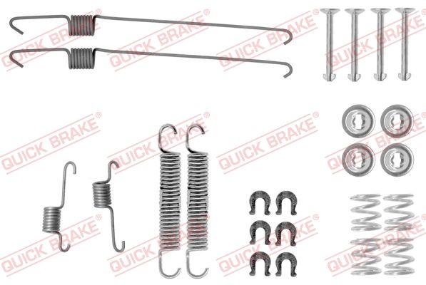 Комплект приладдя, гальмівна колодка, Quick Brake 105-0001