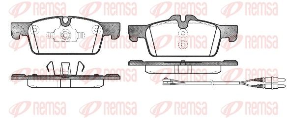 Комплект гальмівних накладок, дискове гальмо, Remsa 1461.01