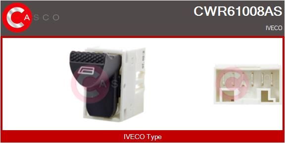 Spínač, zvedací zařízení oken CWR61008AS
