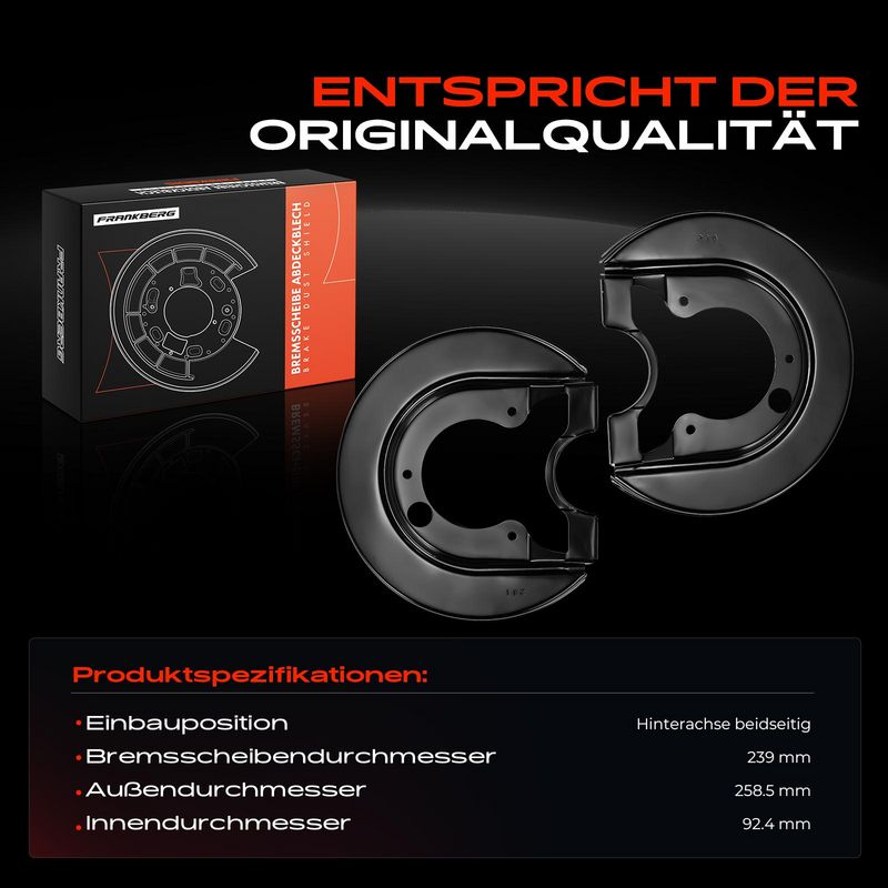 Frankberg 5481FB0029691 Splash Guard, brake disc