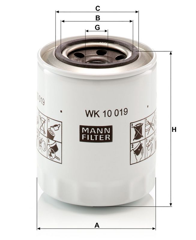 MANN-FILTER WK10019 Fuel Filter