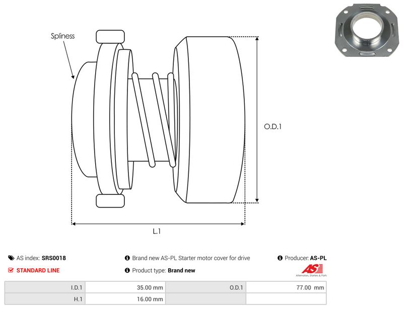 AS-PL SRS0018 Repair Kit, starter