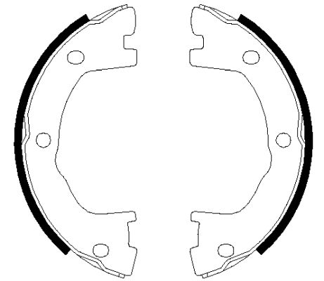 Комплект гальмівних колодок, стоянкове гальмо, Hella Pagid 8DA355050-501