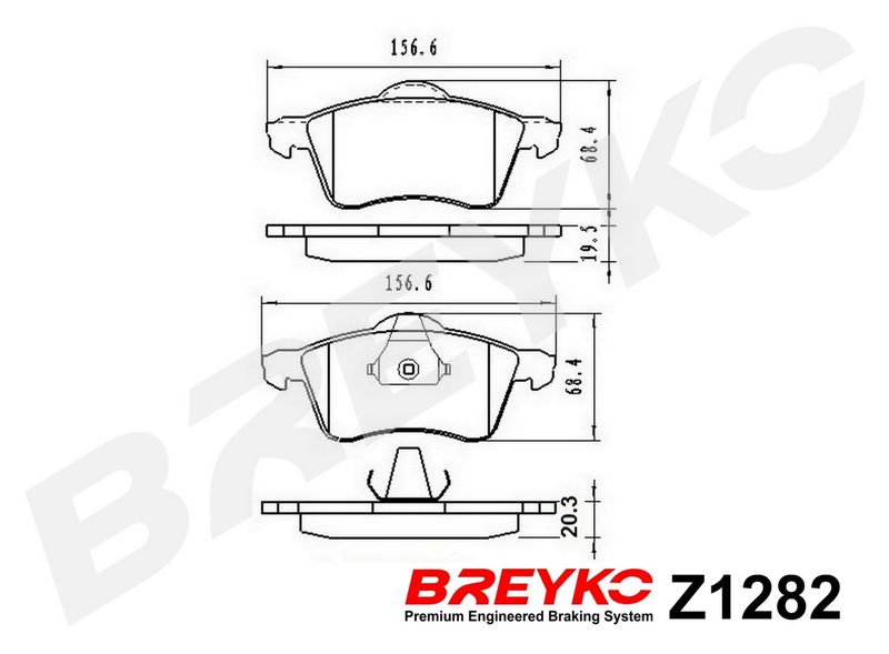 DAVID VASCO Z1282 Brake Pad Set, disc brake