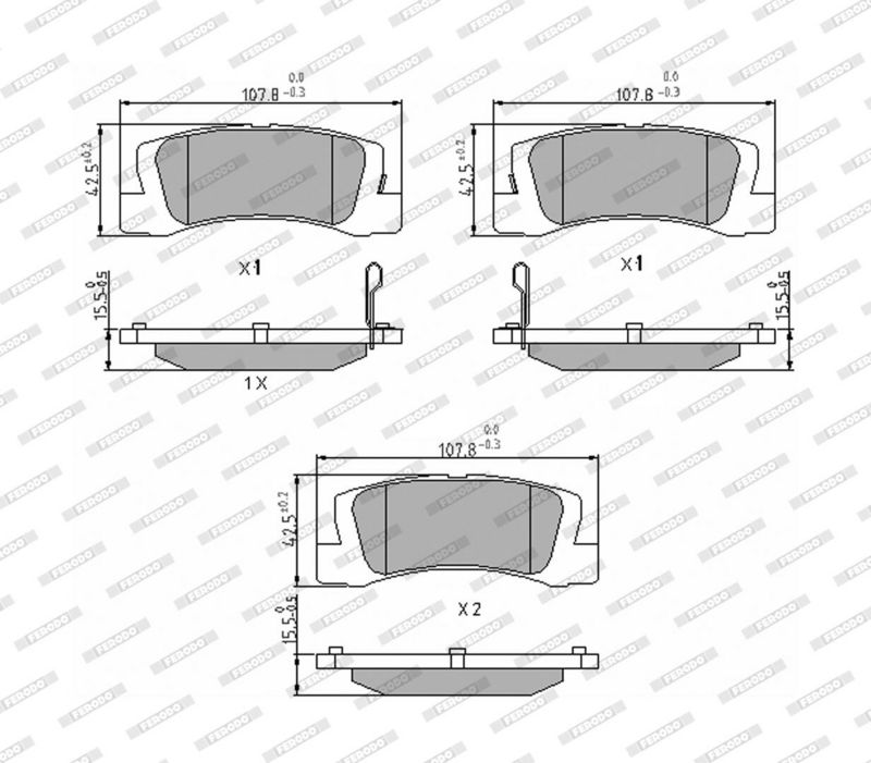 FERODO Plaquettes de frein à disque FDB848