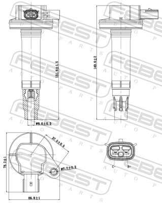 FEBEST 21640-004 Ignition Coil