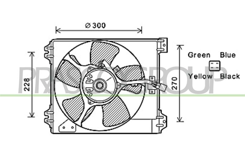PRASCO ventilátor, motorhűtés FT360F003
