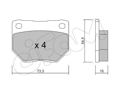 Set placute frana,frana disc 822-494-0 CIFAM