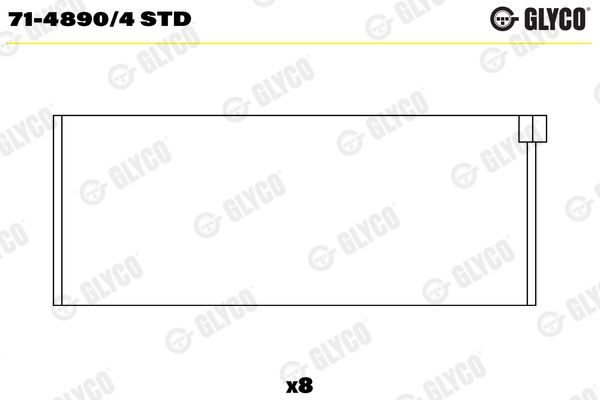 Підшипник шатуна, Glyco 71-4890/4STD