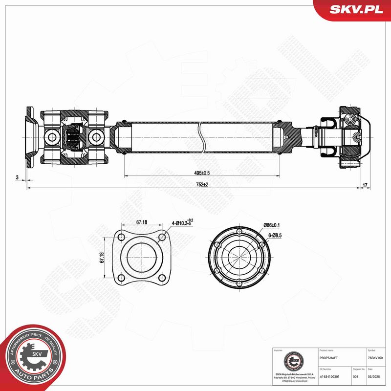 ESEN SKV 76SKV150 Pusašis