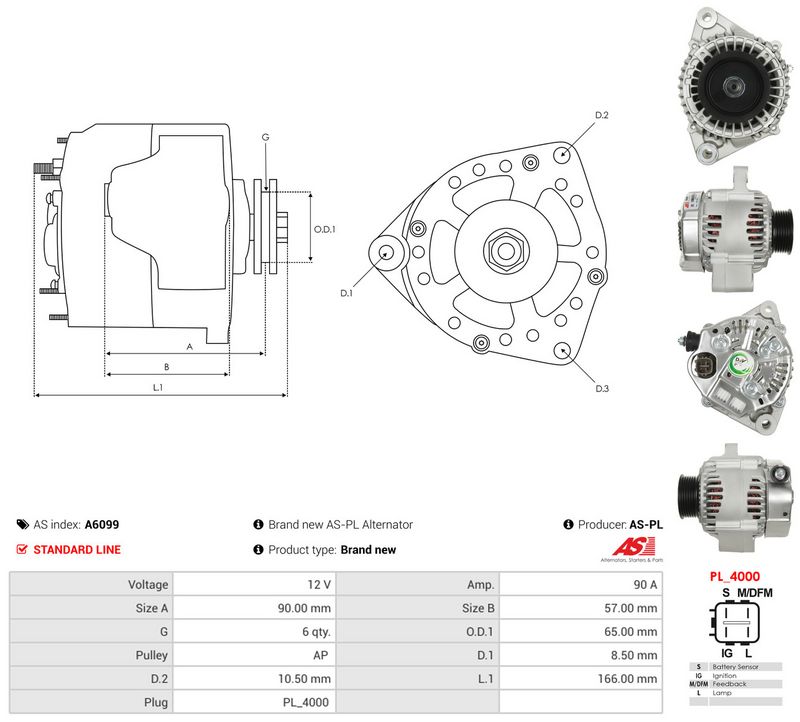 Generaator, AS-PL A6099