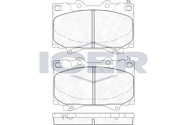 ANDEL 181723 - Brake Pad Set, disc brake