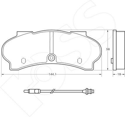 1-GNC R-524 - Brake Pad Set, disc brake