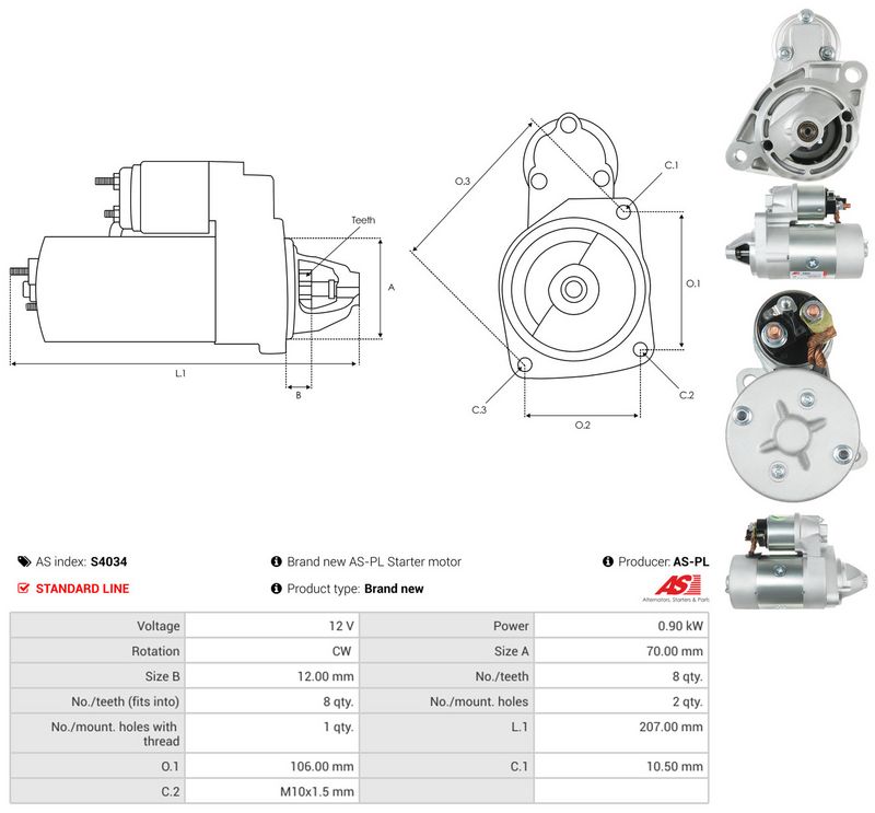 Starter, AS-PL S4034