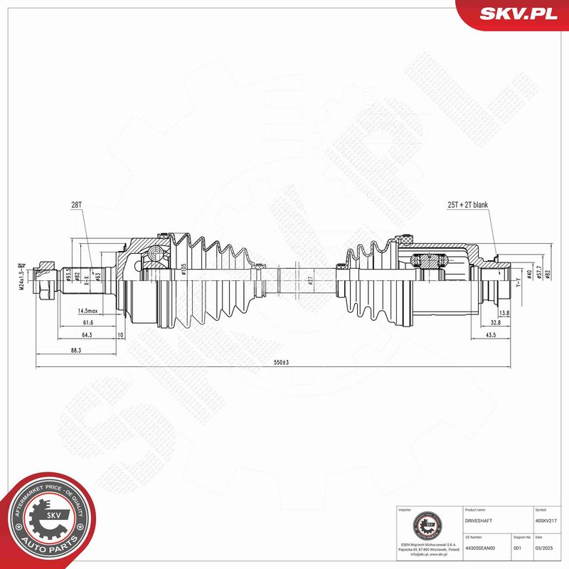 ESEN SKV 40SKV217 Pusašis