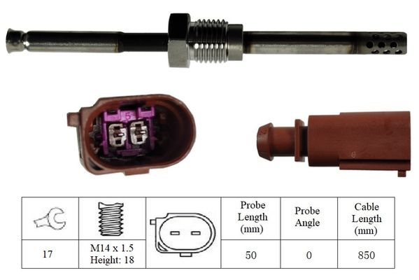 Датчик, температура відпрацьованих газів, Lucas LGS7155