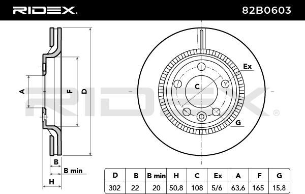 спирачен диск RIDEX