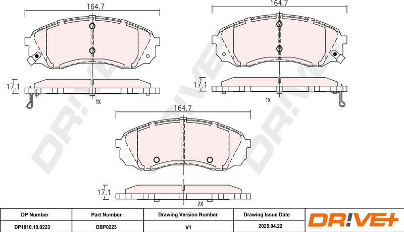 Set placute frana,frana disc DP1010.10.0223 Dr!ve+
