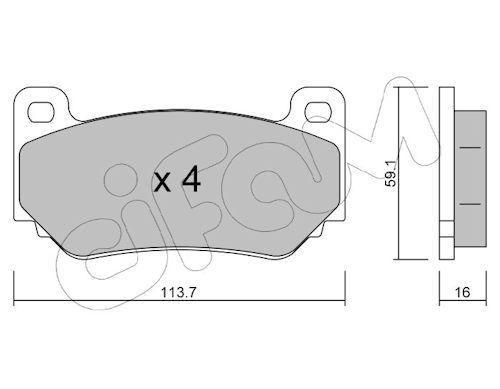 Set placute frana,frana disc 822-391-0 CIFAM