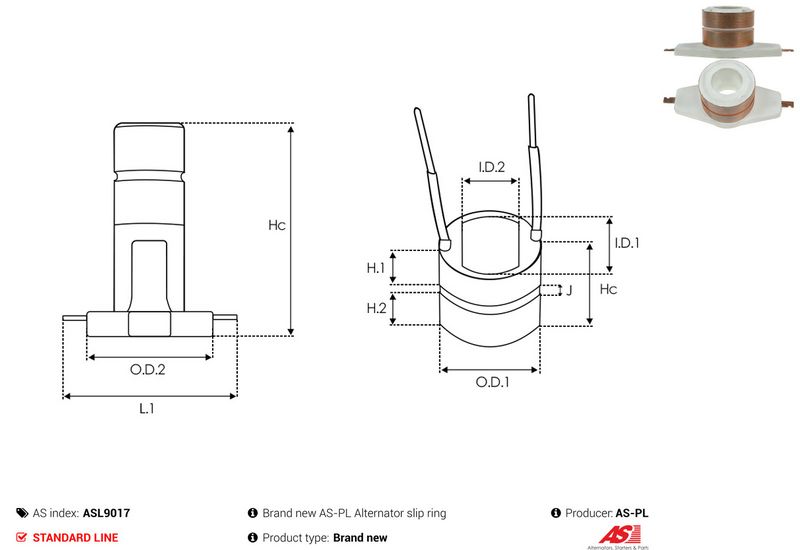 Rõngas, generaator, AS-PL ASL9017