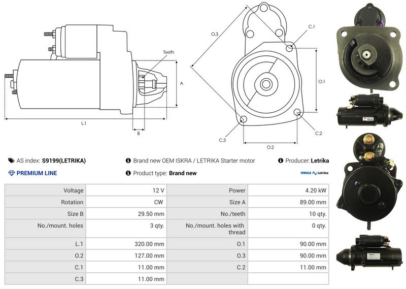 AS-PL S9199(LETRIKA) Starter