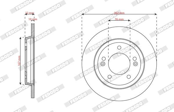 FERODO DDF3037C Brake Disc