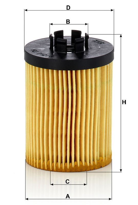 Õlifilter, MANN-FILTER HU 712, 8 x