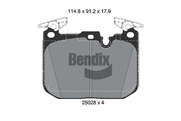 BENDIX Braking fékbetétkészlet, tárcsafék BPD1643