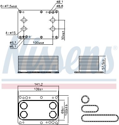 NISSENS 90921 Oil Cooler, engine oil