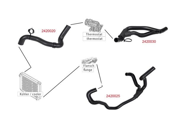METZGER AUTOTEILE 2420030 Radiator Hose