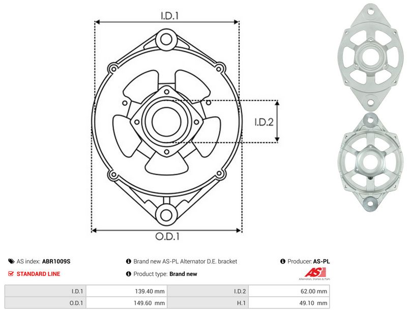 AS-PL ABR1009S Protective Cap, alternator