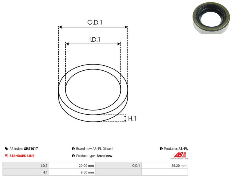 AS-PL SRS1017 Repair Set, alternator