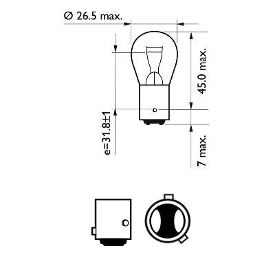 PHILIPS 12594CP Bulb, stop/tail light