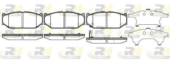 Комплект гальмівних накладок, дискове гальмо, Roadhouse 21381.11