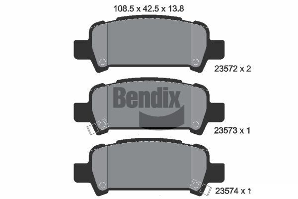 BENDIX Braking fékbetétkészlet, tárcsafék BPD2011