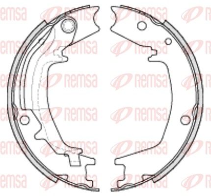 Комплект гальмівних колодок, стоянкове гальмо, Remsa 4235.00