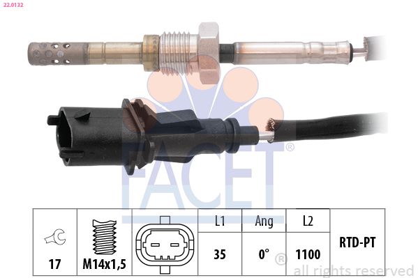 FACET Sensor, uitlaatgastemperatuur 22.0132