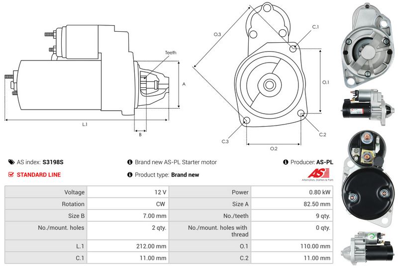 AS-PL S3198S Starter