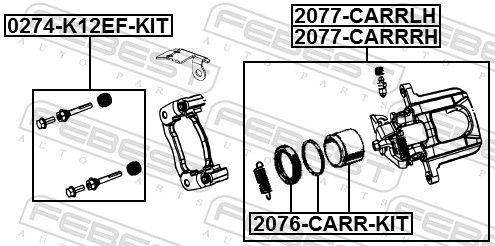 FEBEST 2076-CARR-KIT Repair Kit, brake caliper