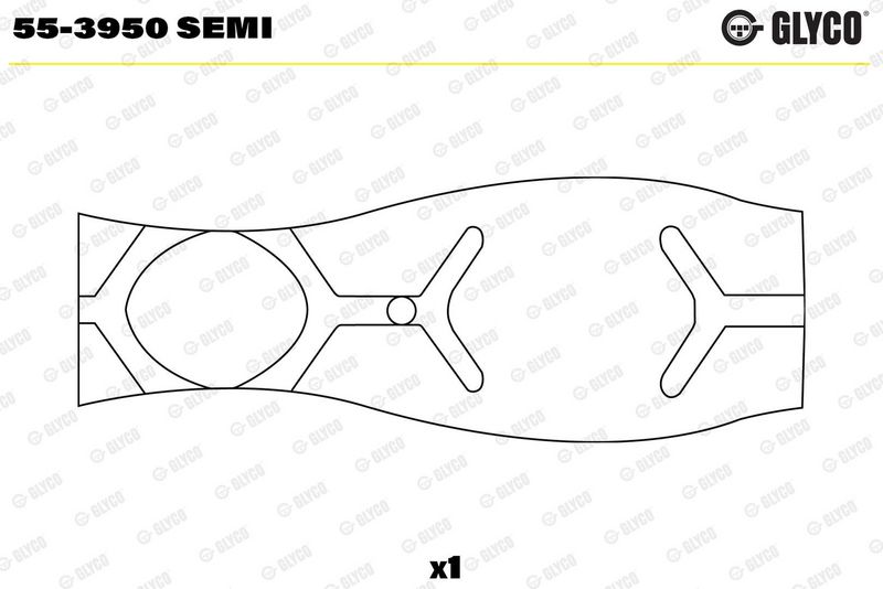Coussinet+palier+bielle GLYCO 55-3950 SEMI