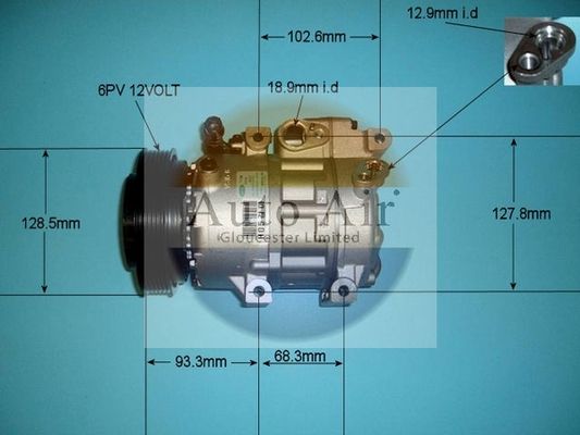 Auto Air Gloucester 14-1458 Compressor, air conditioning