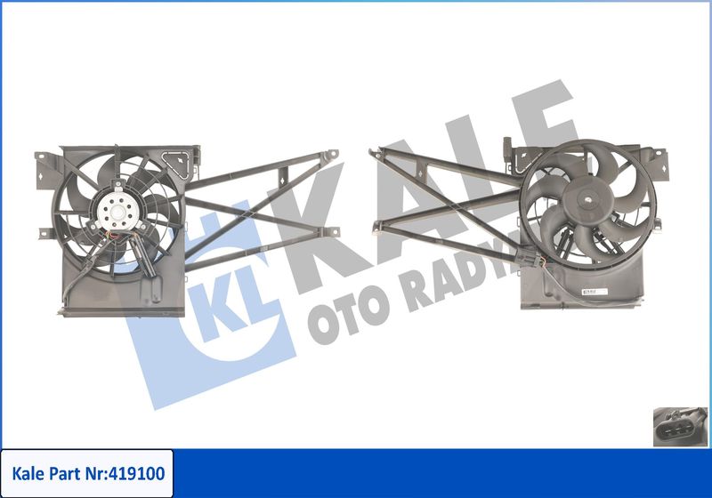 KALE OPEL вентилятор радіатора Vectra B 1.6/2.5 95-