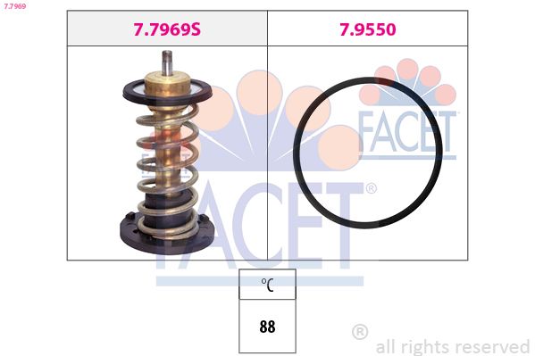 FACET Thermostaat, koelvloeistof 7.7969