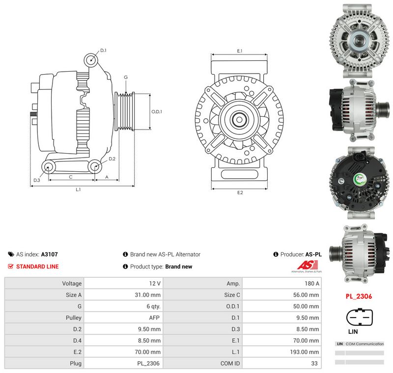 Generaator, AS-PL A3107