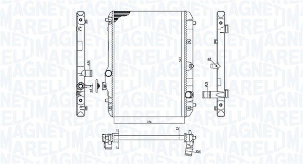 MAGNETI MARELLI радиатор Suzuki Swift 05-