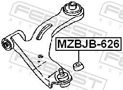 FEBEST MZBJB-626 Repair kit, supporting/ball joint