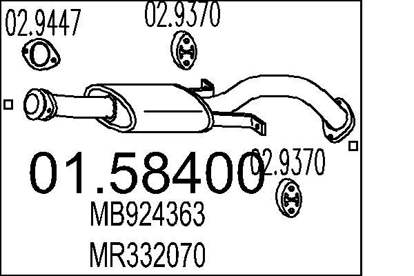 Проміжний глушник, Mts 01.58400