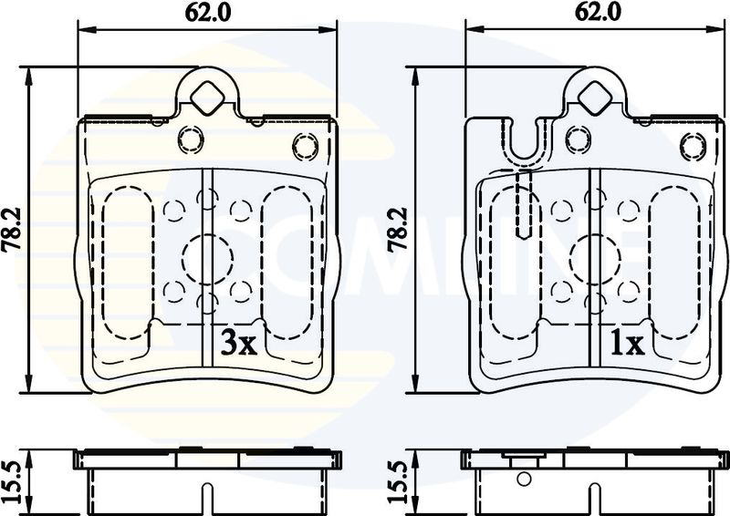 Comline Brake Pad Set, disc brake CBP0915