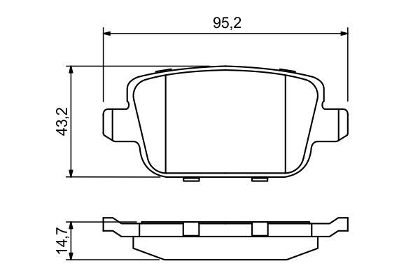 BOSCH тормозные колодки дисковые задний FORD Mondeo 06- VOLVO S80без электр.стояние.тормоза