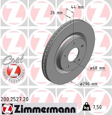 Гальмівний диск, Zimmermann 200.2527.20